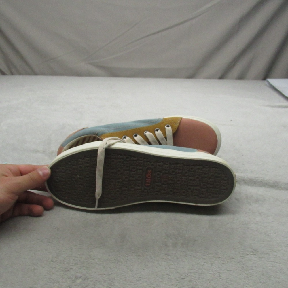 Taos Womens 9 Plim Soul PLS Sneakers Blue Canvas Low Top Lace Up Walking Casual - Picture 5 of 16